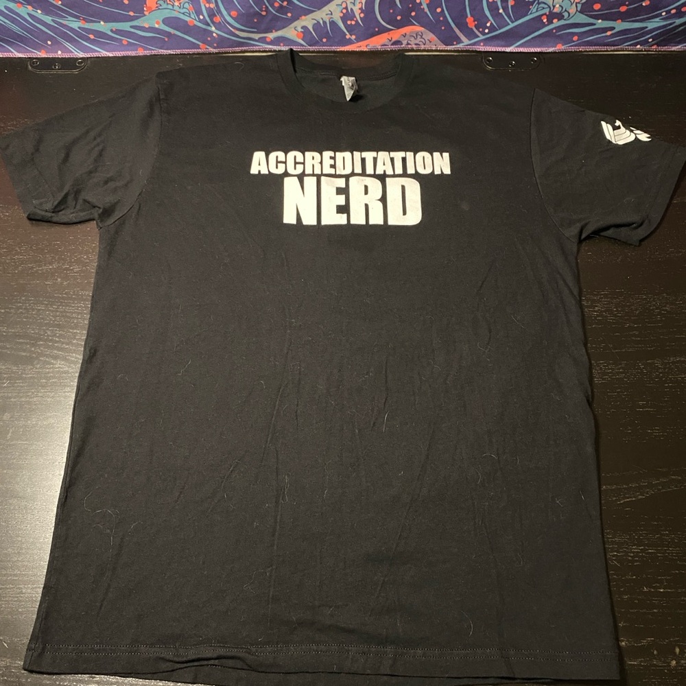 Next Level Apparel Black 'Accreditation Nerd' Graphic Tee